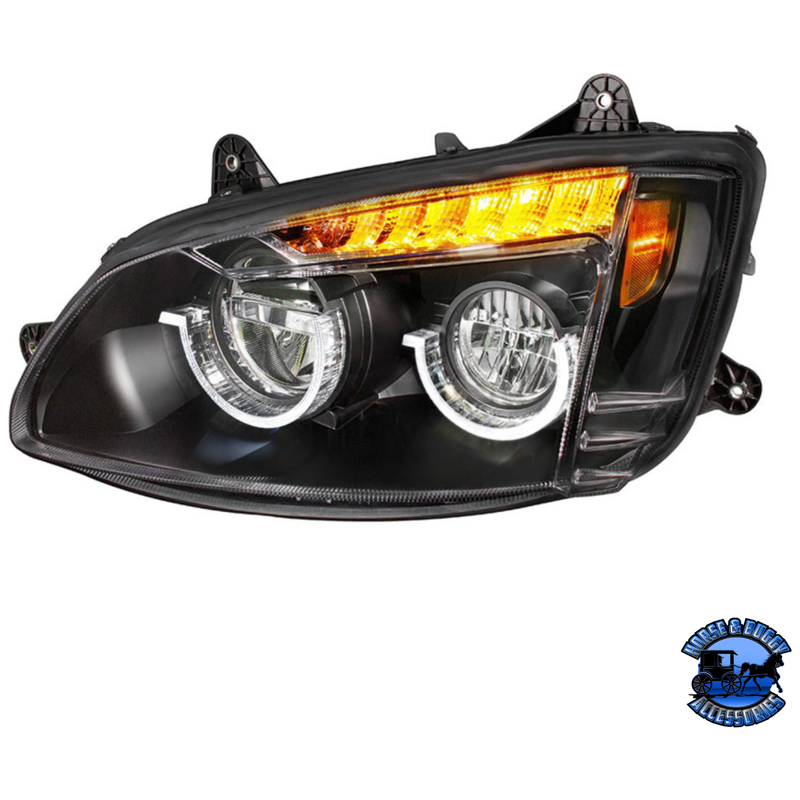 FULL LED HEADLIGHT FOR 2008-2017 KENWORTH T660 (Choose Color) (Choose Side) LED Headlight Black / Driver's Side Dark Slate Gray