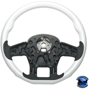 18" YOURGRIP WOOD CANDY COLOR STEERING WHEEL FOR 2012-2021 PB 579 & 2013-2021 KW T680 (Choose Color) steering wheel White Light Gray