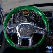 18" YOURGRIP WOOD CANDY COLOR STEERING WHEEL FOR 2012-2021 PB 579 & 2013-2021 KW T680 (Choose Color) steering wheel Black,Blue,Green,Orange,Red,White Black