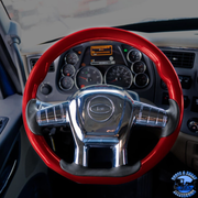 18" YOURGRIP WOOD CANDY COLOR STEERING WHEEL FOR 2012-2021 PB 579 & 2013-2021 KW T680 (Choose Color) steering wheel Black,Blue,Green,Orange,Red,White Black