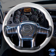 18" YOURGRIP WOOD CANDY COLOR STEERING WHEEL FOR 2012-2021 PB 579 & 2013-2021 KW T680 (Choose Color) steering wheel Black,Blue,Green,Orange,Red,White Black