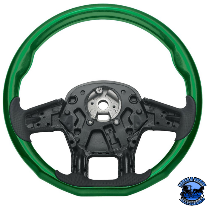 Dark Slate Gray 18" YOURGRIP WOOD CANDY COLOR STEERING WHEEL FOR 2012-2021 PB 579 & 2013-2021 KW T680 (Choose Color) steering wheel Green