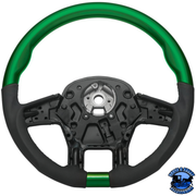 18" YOURGRIP LEATHER & WOOD CANDY COLOR STEERING WHEEL FOR 2012-2021 PB 579&2013-2021 KW T680 (Choose Color) steering wheel Green Dark Slate Gray