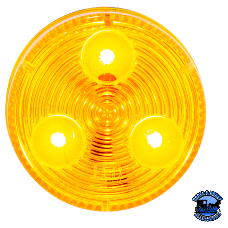 3 LED 2" ROUND LOW PROFILE LIGHT (CLEARANCE/MARKER) (Choose Grommet) (Choose Color) LED Circular Light Without Gold