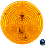 3 LED 2" ROUND LOW PROFILE LIGHT (CLEARANCE/MARKER) (Choose Grommet) (Choose Color) LED Circular Light With,Without Dark Orange