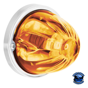 STAR-BURST GLASS WATERMELON LIGHT FLUSH MOUNT KIT (Choose LED Color) (Choose Lens Color) watermelon glass lens Amber / Clear Sandy Brown