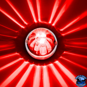 STAR-BURST GLASS WATERMELON LIGHT FLUSH MOUNT KIT (Choose LED Color) (Choose Lens Color) watermelon glass lens Amber / Amber,Amber / Dark Amber,Amber / Clear,Red / Red,Red / Clear,White / Clear Firebrick