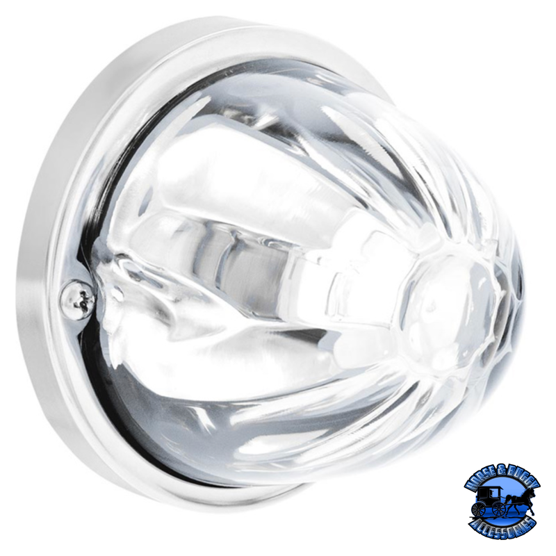 STAR-BURST GLASS WATERMELON LIGHT FLUSH MOUNT KIT (Choose LED Color) (Choose Lens Color) watermelon glass lens White / Clear Light Gray