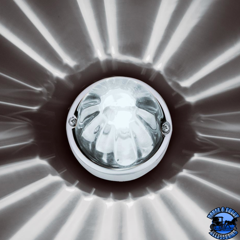 STAR-BURST GLASS WATERMELON LIGHT FLUSH MOUNT KIT (Choose LED Color) (Choose Lens Color) watermelon glass lens Amber / Amber,Amber / Dark Amber,Amber / Clear,Red / Red,Red / Clear,White / Clear Dark Slate Gray