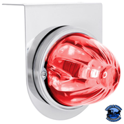 STAR-BURST GLASS WATERMELON LIGHT WITH STAINLESS STEEL LIGHT BRACKET KIT (Choose LED Color) (Choose Lens Color) watermelon Red / Clear Light Gray