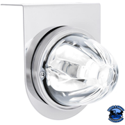 STAR-BURST GLASS WATERMELON LIGHT WITH STAINLESS STEEL LIGHT BRACKET KIT (Choose LED Color) (Choose Lens Color) watermelon White / Clear Light Gray