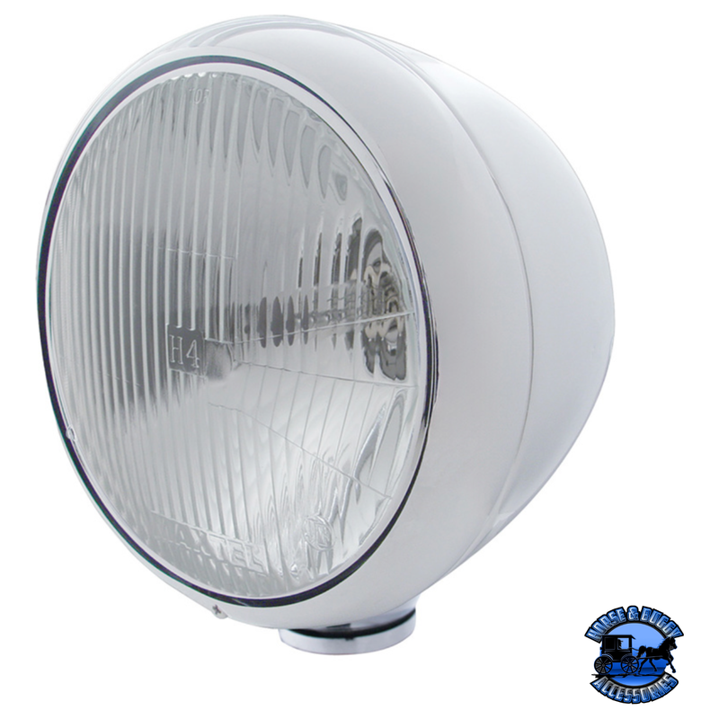 GUIDE 682-C STYLE HEADLIGHT H4 BULB (Choose Color) HEADLIGHT Chrome Gray