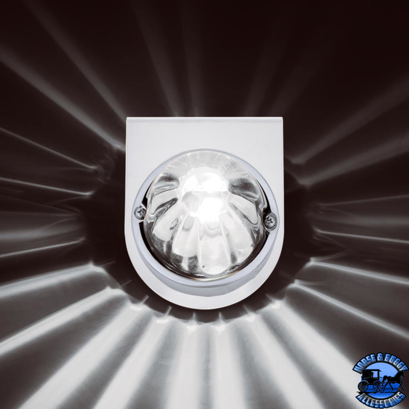 STAR-BURST GLASS WATERMELON LIGHT WITH STAINLESS STEEL LIGHT BRACKET KIT (Choose LED Color) (Choose Lens Color) watermelon Amber / Amber,Amber / Dark Amber,Amber / Clear,Red / Red,Red / Clear,White / Clear Light Gray