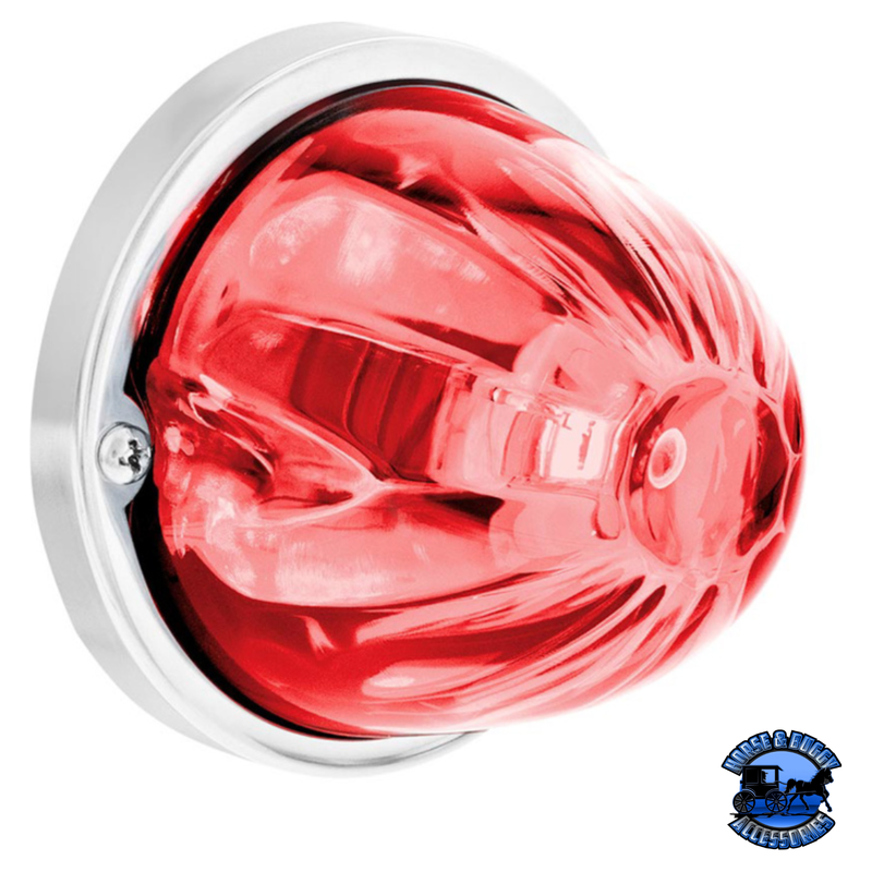 STAR-BURST GLASS WATERMELON LIGHT FLUSH MOUNT KIT (Choose LED Color) (Choose Lens Color) watermelon glass lens Red / Clear Light Pink