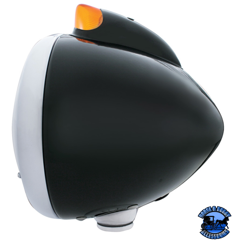 BLACK GUIDE 682-C HEADLIGHT 6014 & ORIGINAL STYLE LED SIGNAL (Choose Color) HEADLIGHT Amber,Clear Dark Slate Gray