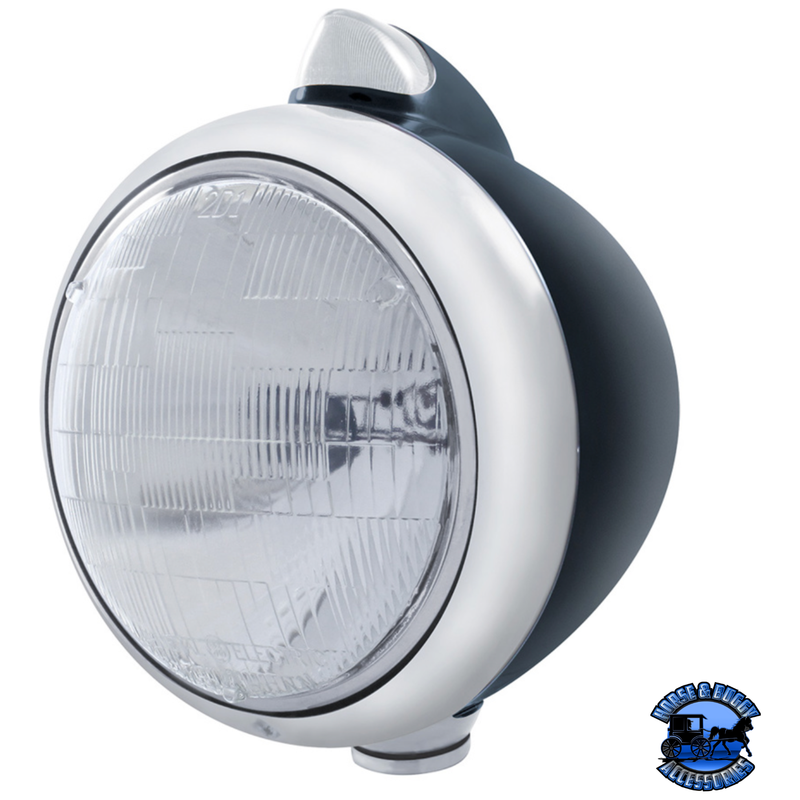BLACK GUIDE 682-C HEADLIGHT 6014 & ORIGINAL STYLE LED SIGNAL (Choose Color) HEADLIGHT Clear Gray