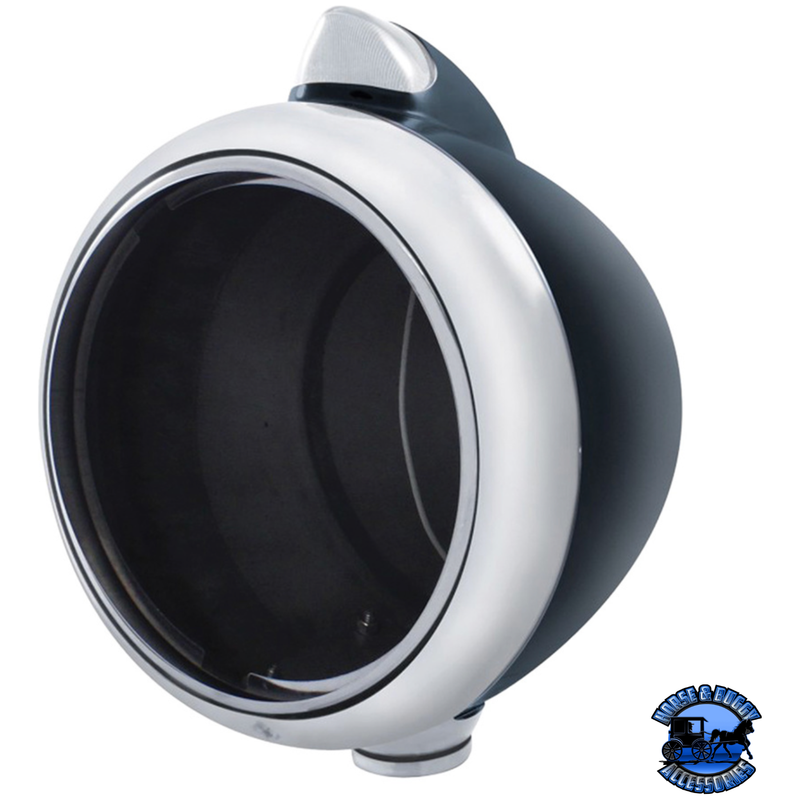 BLACK GUIDE 682-C HEADLIGHT NO BULB WITH ORIGINAL STYLE LED SIGNAL (Choose Color) HOUSING Clear Light Gray