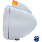 CHROME GUIDE 682-C HEADLIGHT CRYSTAL H4 & ORIGINAL STYLE LED SIGNAL (Choose Color) HEADLIGHT Amber,Clear Light Gray