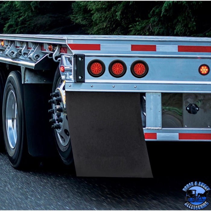 Black 24" X 30" BLACK PROFLEX MUD FLAP (Choose Style) Mud Flap No Graphic,Freightliner Logo