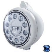 GUIDE STYLE 682-C HEADLIGHT 11 LED BULB & ORIGINAL STYLE LED SIGNAL (Choose Color) (Choose Lens) HEADLIGHT Stainless / Clear Gray