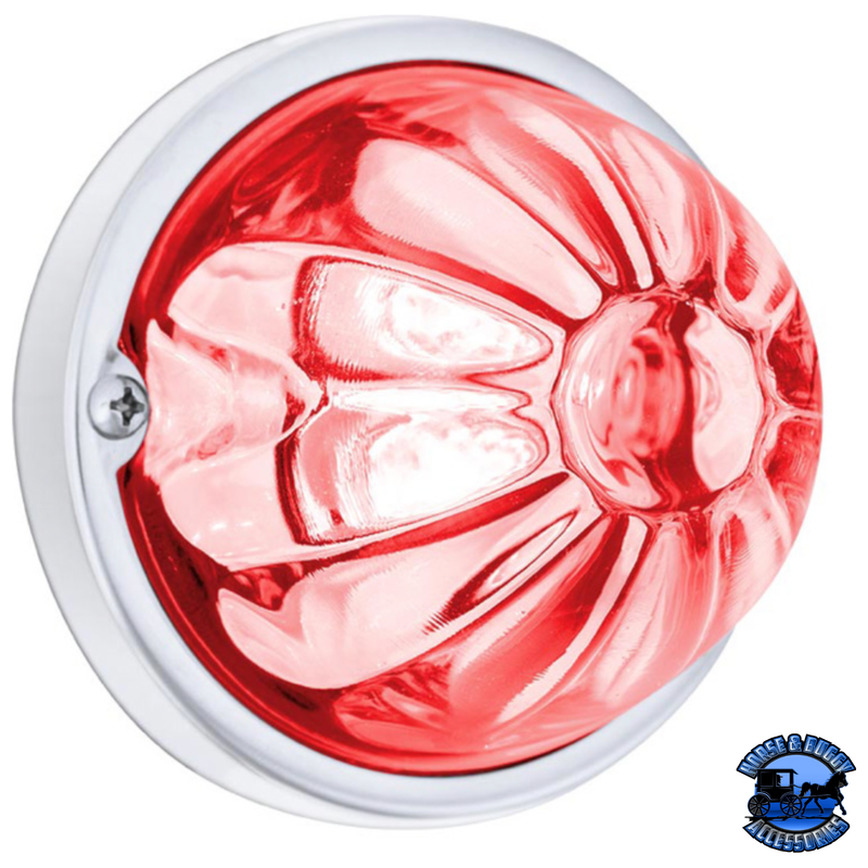 GLASS WATERMELON LIGHT KIT WITH 4 LED LIGHT (Choose LED Color) (Choose Lens Color) watermelon glass lens Red / Clear Misty Rose