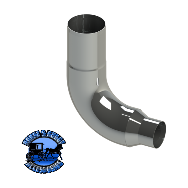 FL06-E6015B-1103 6" Reduced to 5" 90 Degree Exhaust Elbow Freightliner (10"x15") Light Slate Gray