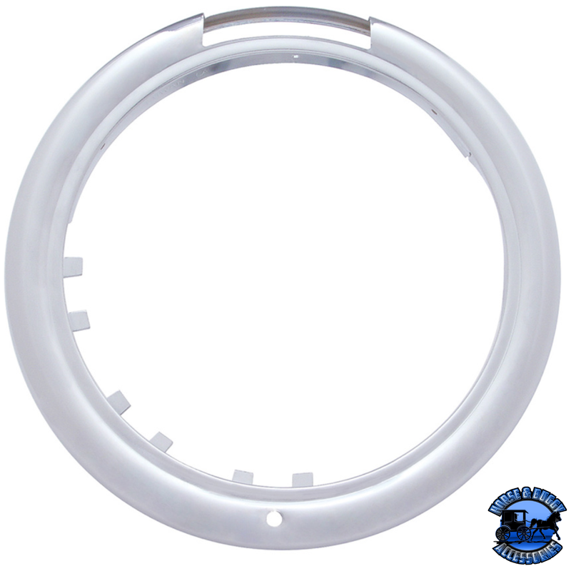 STAINLESS STEEL CLASSIC HALF MOON HEADLIGHT H4 WITH WHITE LED & SIGNAL (Choose Mode) (Choose Color) HEADLIGHT Dual / Clear,Single / Amber,Single / Clear Light Gray