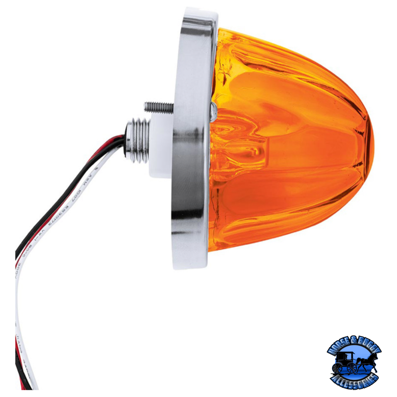 GLASS WATERMELON LIGHT KIT WITH 2 LED LIGHT (Choose LED Color) (Choose Lens Color) watermelon glass lens Amber / Amber,Amber / Dark Amber,Amber / Clear,Red / Red,Red / Clear,White / Clear Chocolate