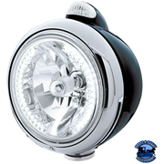 BLACK GUIDE 682-C HEADLIGHT H4 WITH WHITE LED & DUAL MODE LED SIGNAL (Choose Color) HEADLIGHT Clear Light Gray