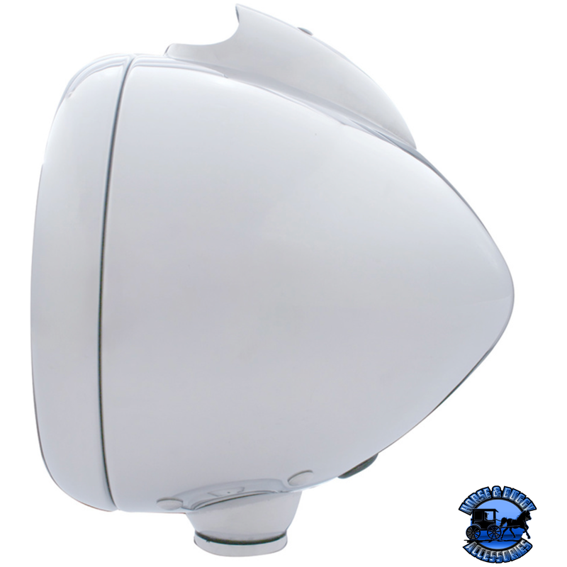 CHROME GUIDE 682-C HEADLIGHT H4 WITH WHITE LED & DUAL MODE LED SIGNAL (Choose Color) HEADLIGHT Amber,Clear Light Gray