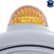 STAINLESS STEEL GUIDE 682-C HEADLIGHT H4 WITH AMBER LED & DUAL MODE LED SIGNAL (Choose Color) HEADLIGHT Amber,Clear Gray