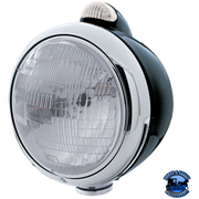 BLACK GUIDE 682-C HEADLIGHT H6024 & DUAL MODE LED SIGNAL (Choose Color) HEADLIGHT Clear Gray