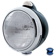BLACK GUIDE 682-C HEADLIGHT 6014 & DUAL MODE LED SIGNAL (Choose Color) HEADLIGHT Clear Gray