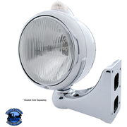 CHROME GUIDE 682-C HEADLIGHT H4 & DUAL MODE LED SIGNAL (Choose Color) HEADLIGHT Clear,Amber Gray