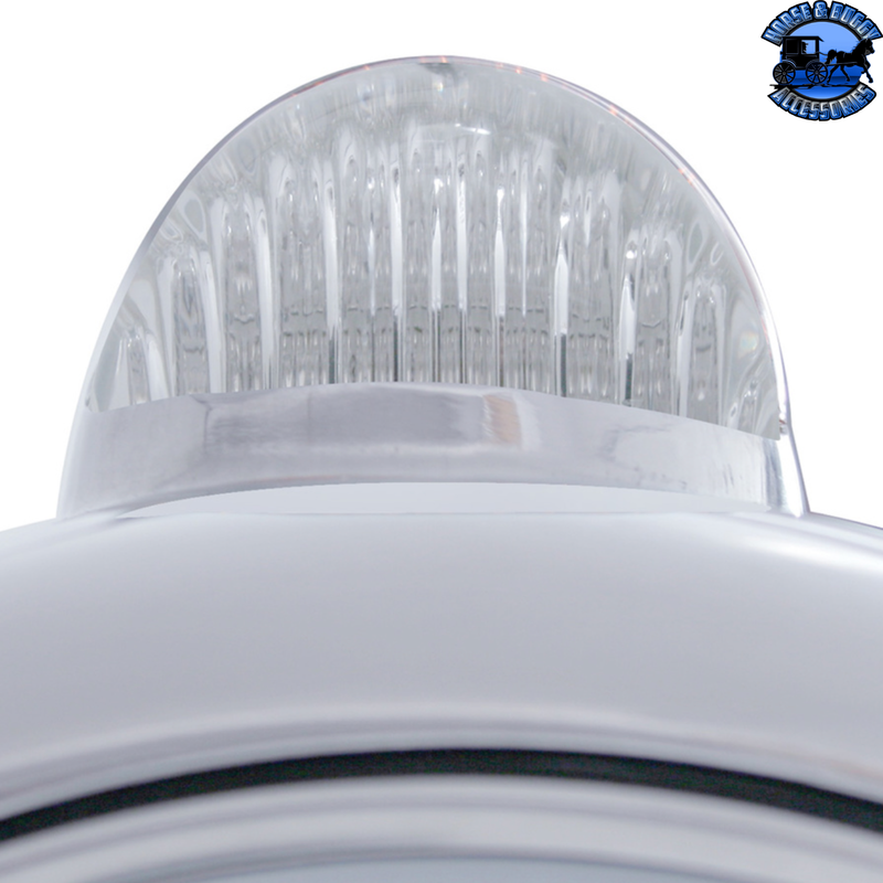 STAINLESS STEEL GUIDE 682-C HEADLIGHT 6014 & DUAL MODE LED SIGNAL (Choose Color) HEADLIGHT Clear,Amber Gray