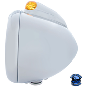 STAINLESS STEEL GUIDE 682-C HEADLIGHT NO BULB WITH LED SIGNAL (Choose Color) HOUSING Amber,Clear Light Gray
