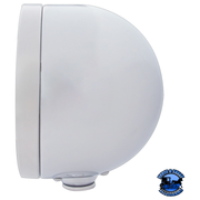 STAINLESS STEEL BULLET HALF MOON HEADLIGHT H4 WITH 10 AMBER LED & LED TURN SIGNAL (Choose Mode) (Choose Color) HEADLIGHT Dual / Amber,Dual / Clear,Single / Amber,Single / Clear Light Gray