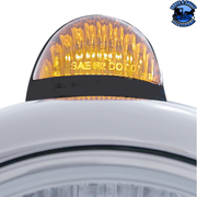 BLACK GUIDE 682-C HEADLIGHT H4 WITH 10 AMBER LED & DUAL MODE LED SIGNAL (Choose Color) HEADLIGHT Amber,Clear Gray