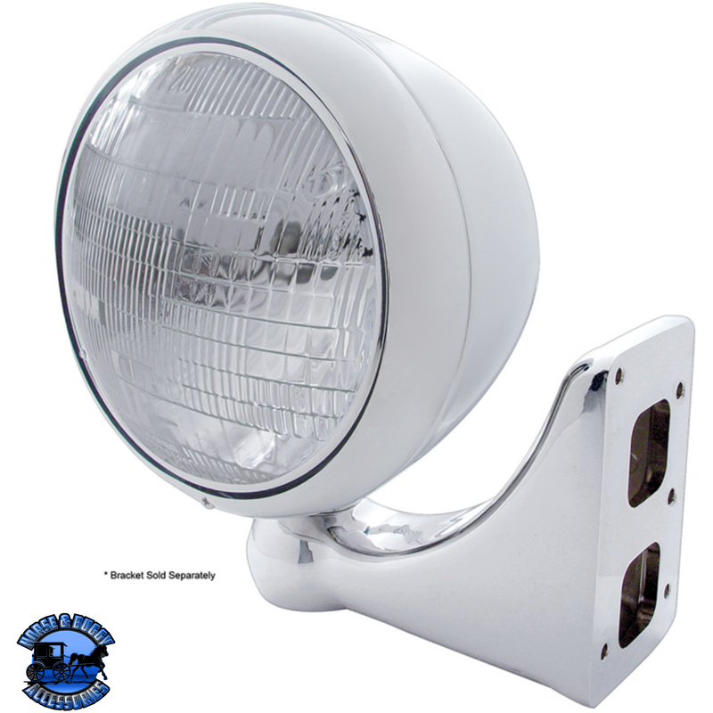 GUIDE 682-C STYLE HEADLIGHT 6014 BULB (Choose Color) HEADLIGHT Chrome,Black,Stainless Gray