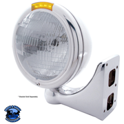CLASSIC HEADLIGHT ASSEMBLY H6024 BULB & LED TURN SIGNAL (Choose Color) (Choose Lens Color) HEADLIGHT Stainless / Amber,Stainless / Clear,Chrome / Amber,Chrome / Clear Gray