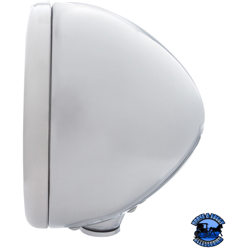 CLASSIC HEADLIGHT NO BULB WITH LED TURN SIGNAL (Choose Color) (Choose Lens Color) HOUSING Stainless / Amber,Stainless / Clear,Chrome / Amber,Chrome / Clear Gray