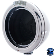 CLASSIC HEADLIGHT NO BULB WITH LED TURN SIGNAL (Choose Color) (Choose Lens Color) HOUSING Stainless / Clear Black