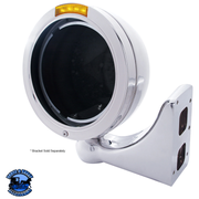 STAINLESS STEEL BULLET CLASSIC HEADLIGHT NO BULB WITH LED TURN SIGNAL (Choose Color) HOUSING Amber,Clear Black