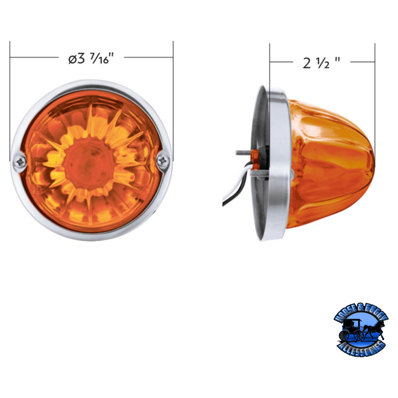 GLASS WATERMELON LIGHT KIT WITH LED LIGHT (Choose LED Color) (Choose Lens Color) watermelon glass lens Amber / Amber,Amber / Dark Amber,Amber / Clear,Red / Red,Red / Clear Chocolate