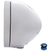 STAINLESS STEEL BULLET CLASSIC HEADLIGHT NO BULB WITH LED TURN SIGNAL (Choose Color) HOUSING Amber,Clear Gray