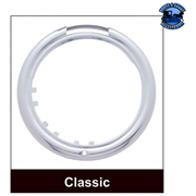 STAINLESS STEEL CLASSIC HALF MOON HEADLIGHT H4 BULB & LED TURN SIGNAL (Choose Color) HEADLIGHT Amber,Clear Black