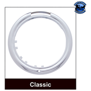 STAINLESS STEEL CLASSIC HALF MOON HEADLIGHT 6014 BULB & LED TURN SIGNAL (Choose Color) HEADLIGHT Clear,Amber Black