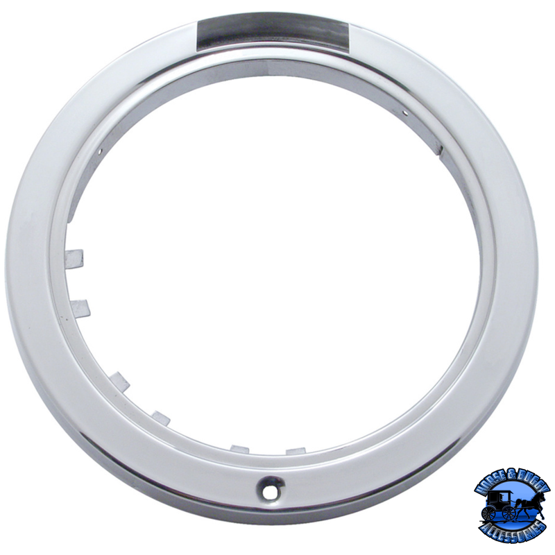 STAINLESS STEEL BULLET HALF MOON HEADLIGHT 6014 BULB & LED TURN SIGNAL (Choose Color) HEADLIGHT Amber,Clear Light Gray