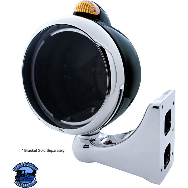 BLACK GUIDE 682-C HEADLIGHT NO BULB WITH LED SIGNAL (Choose Mode) (Choose Color) HOUSING Dual / Amber,Dual / Clear,Single / Clear Black