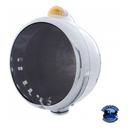 CHROME GUIDE 682-C HEADLIGHT NO BULB WITH LED SIGNAL (Choose Mode) (Choose Color) HEADLIGHT Single / Amber,Dual / Amber Light Gray